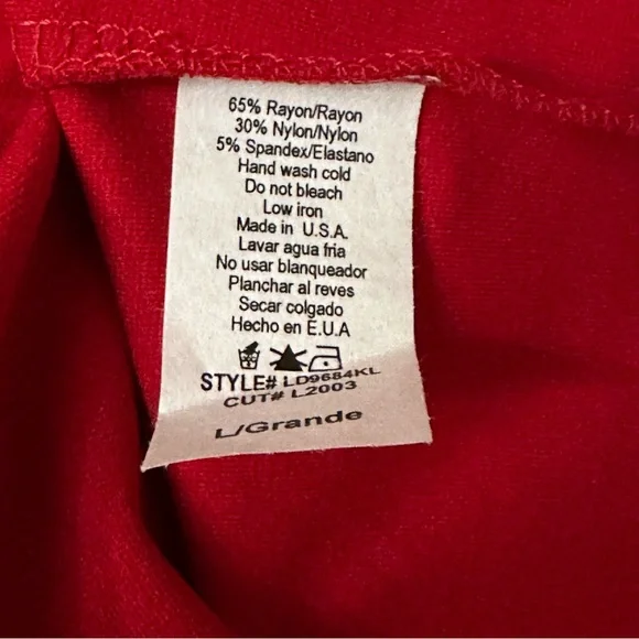 New Karlie Red Shoulder Dress Women Size Large - Picture 8 of 11